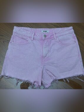 Wrangler Pastel Pink Denim Cutoff Shorts